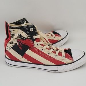 Converse High Top Sneakers American Flag and Eagle